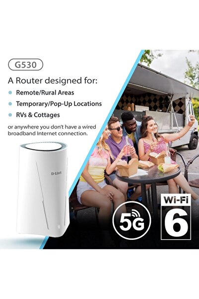 D-Link AX3000 5G NR Cellular Gateway WiFi 6 Router (G530)