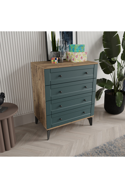 Teen & Bright TOPRAK 4 ÇEKMECELİ ŞİFONYER - MDF KAPAK