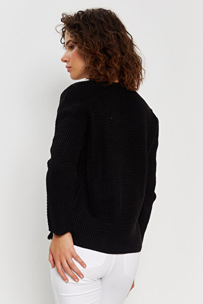 Hopoi Women's Metal Buttoned Double-Breasted Short Cardigan