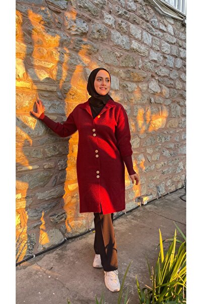 Thebomb Ala Long Buttoned Knit Cardigan