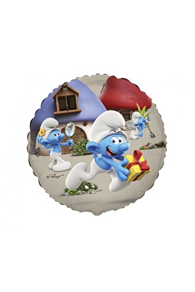 BEENsmile Balon folie Strumfi rotund 45 cm