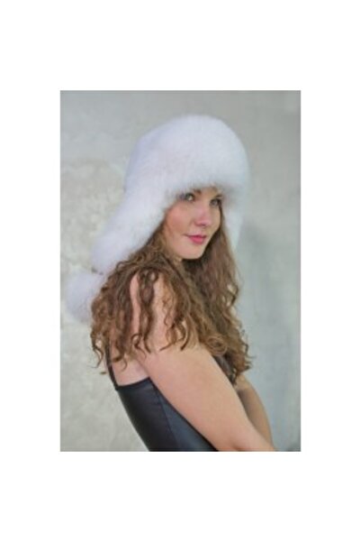 PFA CIOCARLAN ELENA Youth leather  hat, white, CBF008 57 cm