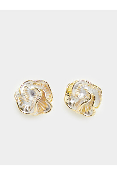Styli Gold-Tone Floral Stud Earrings