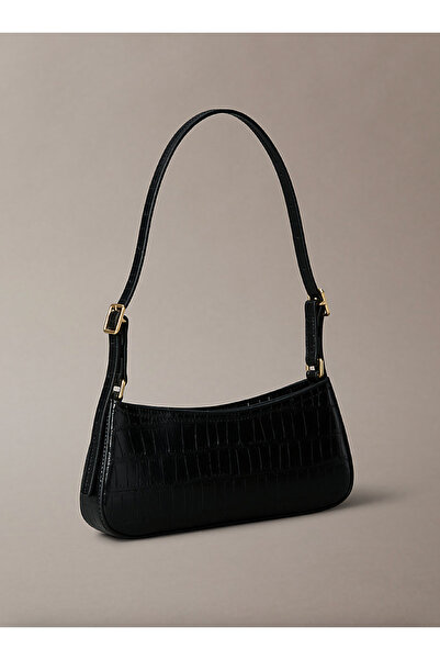 Calvin Klein Small Croc-Effect Shoulder Bag