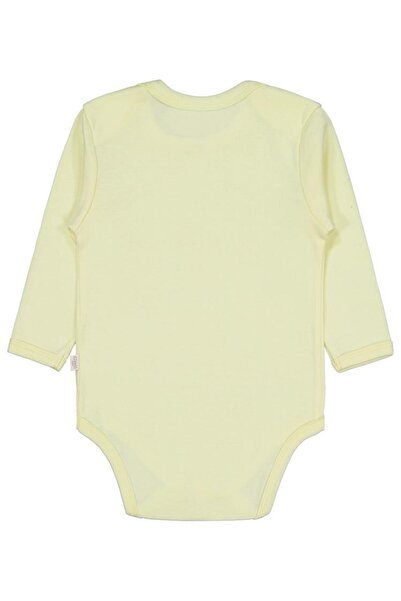 Civil Baby Düz Renkli Uzun Kol 12-36 Ay Çıtçıtlı Badi - Sarı 2-3 Yaş