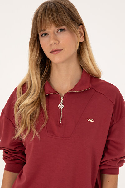 U.S. Polo Assn. Women's Dark Raspberry Sweatshirt 50309472-Vr104
