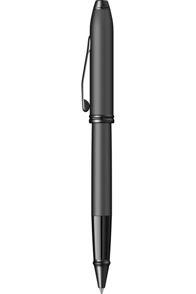 Cross Townsend Matte Black PVD Micro-knurl BT Roller metalic, negru mat