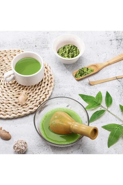 fulina 5 PCS Matcha Whisk Set, Resin Tea Matcha Whisk, Sifter, Holder, Bamboo Tea Scoop, Tea Spoon