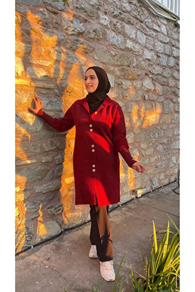 Thebomb Ala Long Buttoned Knit Cardigan