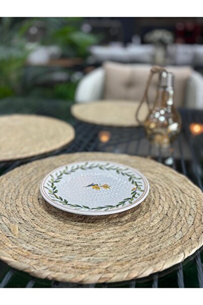 Ekodoğa Комплект от 6 американски сервизни подложки за маса, плетени подложки за маса, съдове за хранене и декорация за кухня