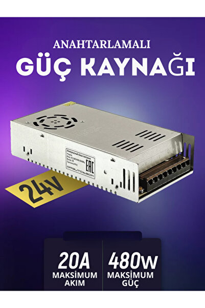 Arduino 24V 20A Anahtarlamalı Güç Kaynağı (Switching Power Supply)