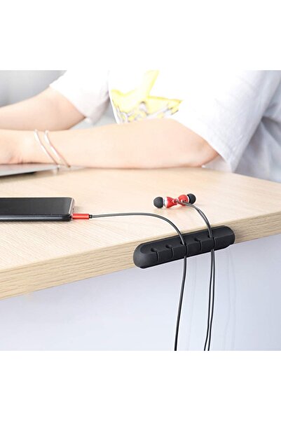 MaffStuff MaffStuff® Self-Adhesive Silicone Organizer 5cm x 2 cm with 5 Slots – For Cables and Accessories