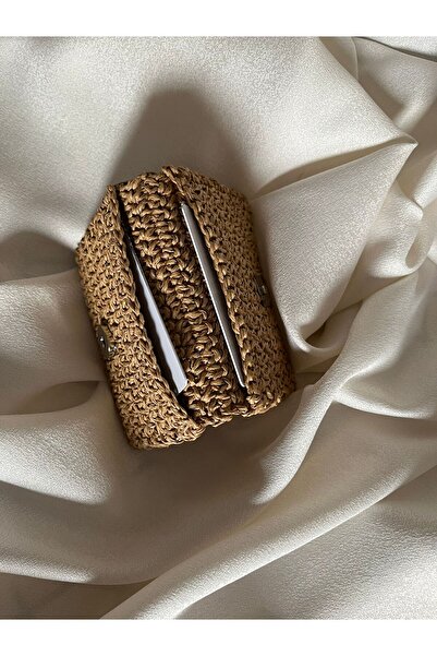 İhtiyacımVar Stylish Card Holder, Eco-Friendly Transformable Paper Hand-Woven Card Holder with String 12*9 cm