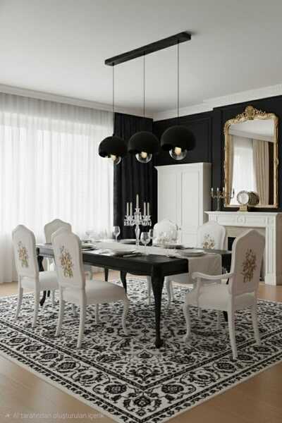 GLOBELUX Beton Görünümlü İskandinaw & Bohem Tarzı Uzun 3 lü Şık tasarı Sarkıt...