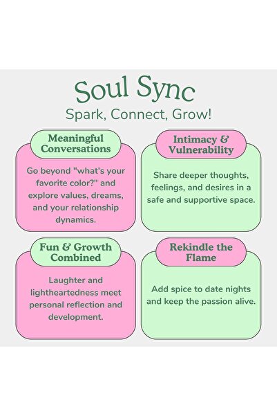 Generic Soul Sync — Fun Couples Card Game for Date Night (Intimacy & Conversation Cards)