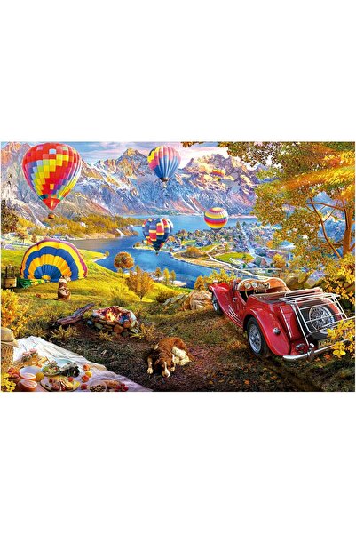 EDUCA Hot Air Balloons Jigsaw Puzzle, 3000 pieces, includes glue, 47.25×37.8 in, Ages 14+ (19947)