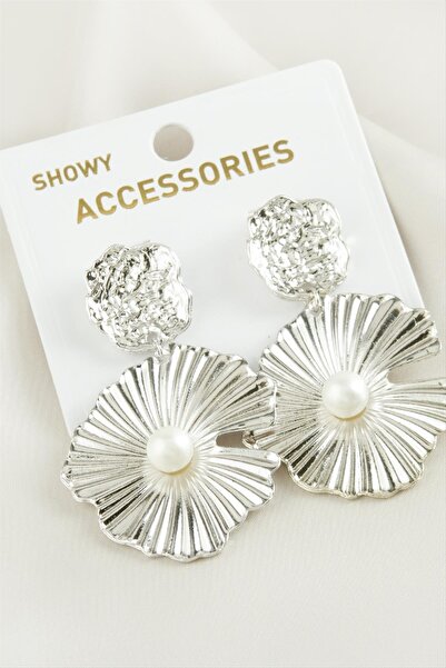 ZERO LAND MTXDPN باباتيا نيو سيزون لؤلؤ (180047) أقراط - لون فضي