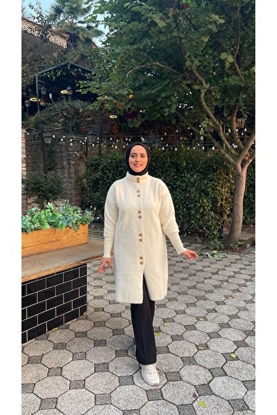 Thebomb Ala Long Buttoned Knit Cardigan