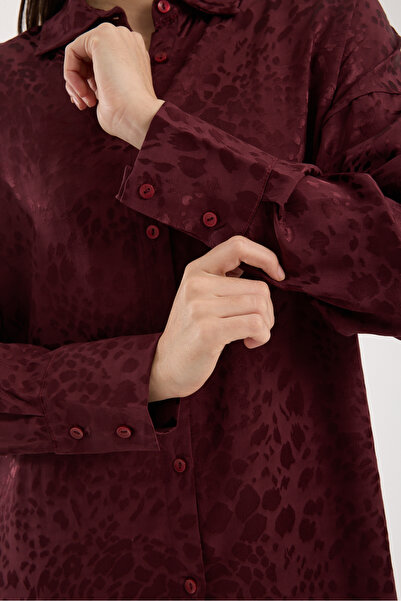 DeChival Women's Casual Suit - Baggy Pants and Loose Shirt - Textured Suit