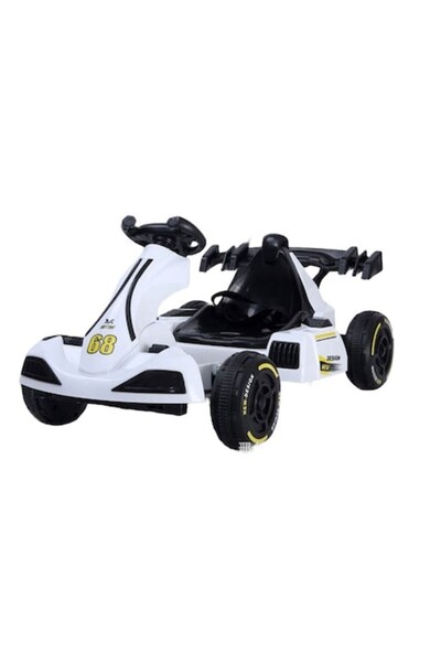 FONIX Kart electric pentru copii Comando - Telecomandă Bluetooth, Dimensiune reglabilă, 3–8 km/h, Alb