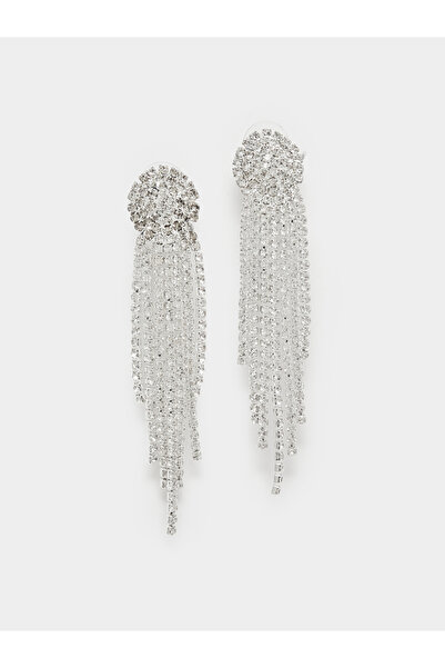 Styli Embellished Tassel Drop Earrings
