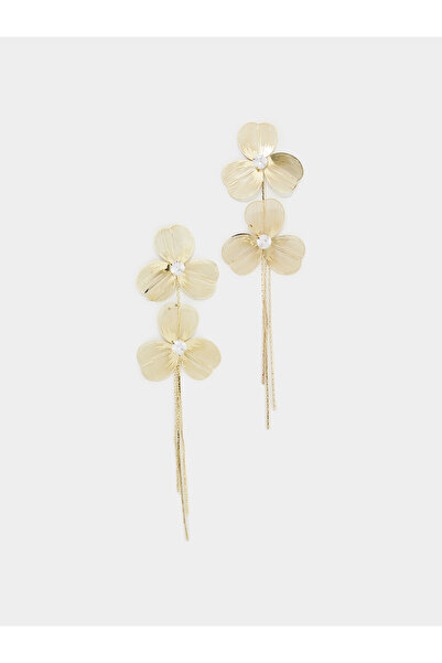 Styli Flower Accent Tassel Earrings
