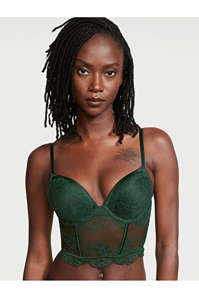 Victoria's Secret Bombshell Askılı Dantelli 2 Beden Büyük Gösteren Push-up Korse