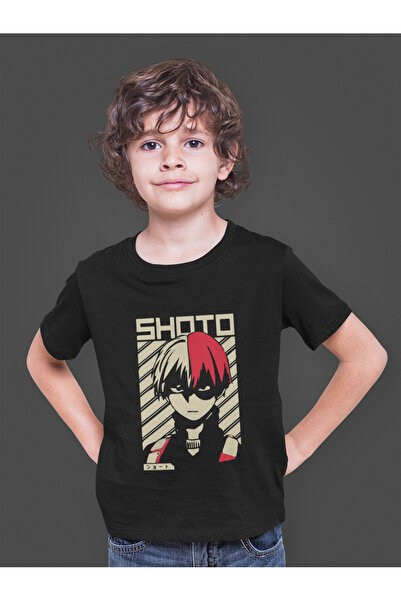 Bumeta تي شيرت للأطفال على طراز الرسوم المتحركة شوتو تودوروكي مطبوع