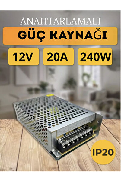 Arduino 12V 10A 120W Universal Güç Kaynağı – LED Şeritler, Kameralar ve Elektronik Cihazlar İçin
