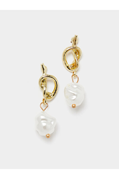 Styli أقراط متدلية من اللؤلؤ الصناعي الملتوي