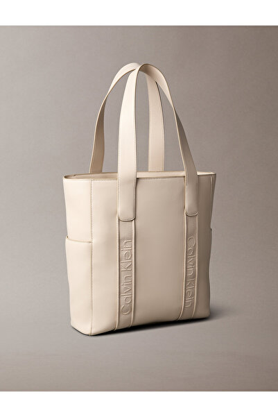 Calvin Klein Jacquard Logo Laptop Tote Bag