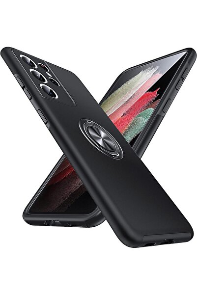 MobileSmart Husă pentru Samsung Galaxy S21 ULTRA, Protecție Militară, Inel 36...