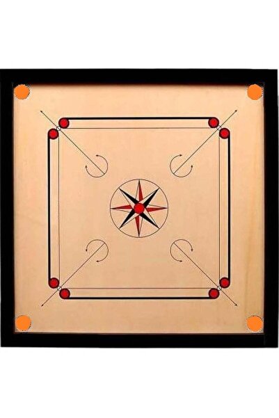 Generic Wooden Carrom Board Large Size with 2 Coin Boxes, Strikers and Powder - Complete Kit