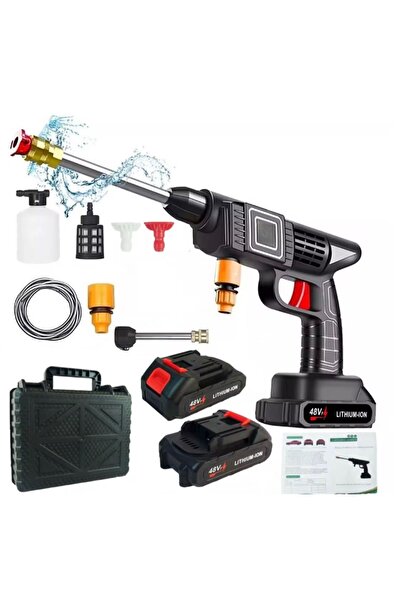 Hoffmanns PowerWash Pressure Washer Gun - 2 Batteries 48V, Cordless, Foam Container, Kit