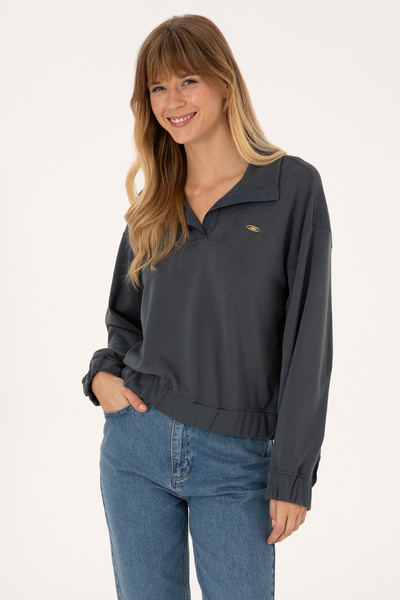 U.S. Polo Assn. Women's Anthracite Sweatshirt 50309429-Vr006