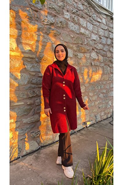 Thebomb Ala Long Buttoned Knit Cardigan