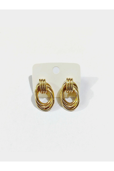 Styli Interlock Oval Earrings
