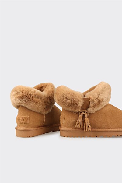 Elle Shoes Camel Deri Kadın Günlük Bot