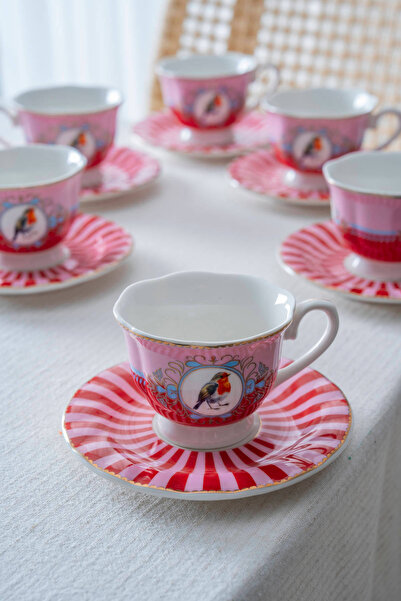 ACAR Birdie 6-Person Porcelain Coffee Cup Set - 90 ml