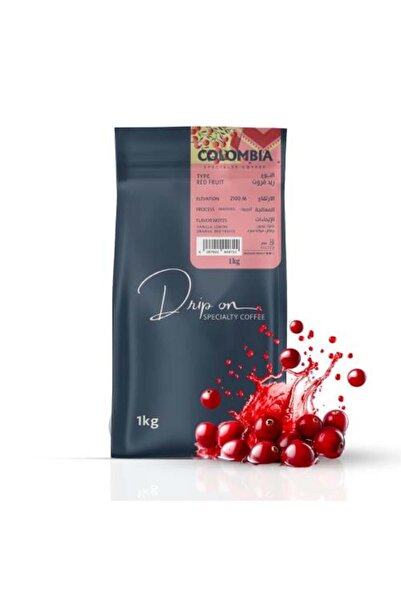 Drip on coffee حبوب قهوة مختصة كولومبيا | ريد فروت لاهوائي 1 كيلو
