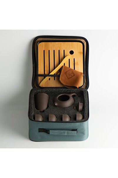 Toganoo 9 Parça Taşınabilir Seyahat Çay Seti Portatif Demleme Takımı Çantalı