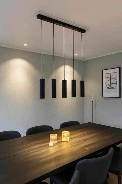 VENON Lorex SİYAH 5 Lİ Sıralı Yemek Masa Avizesi LED Spot Lamba 💖 GU10 Uyuml...