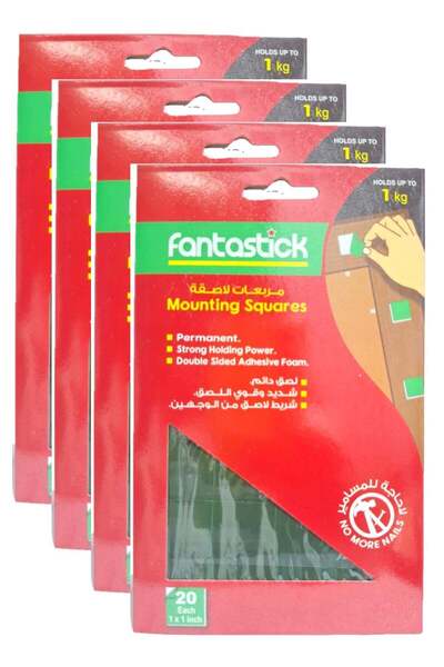 Fantastick Mounting Tape Can Hold Up To 1 KG 4 Pieces