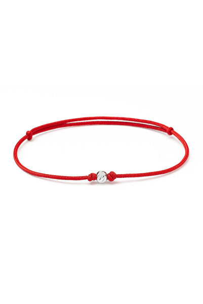 Bijuteria Hanny Bratara din argint 925 cu o bilua – snur rosu reglabil