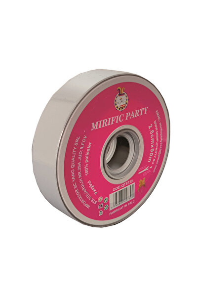Mirific Party Silver gift ribbon, 90 m x 2.8 cm