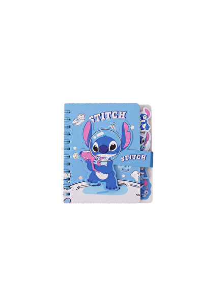 Generic 4PCS Stitch Cartoon Spiral Journal Set, 4PCS Mini Notebook with Sticker Flaps, Fun Stationery
