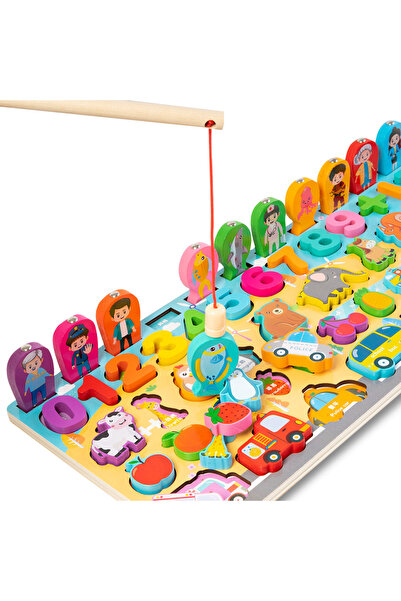 Nurio 5-in-1 Logarithmic Wooden Counting Game -