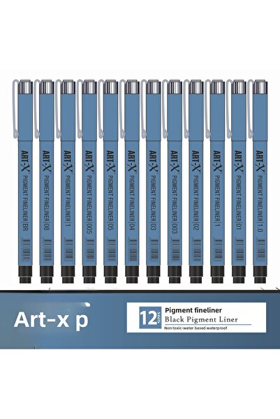 Rich مجموعة أقلام تحديد ART-X PIGMENT FINELINER مكونة من 12 قلمًا