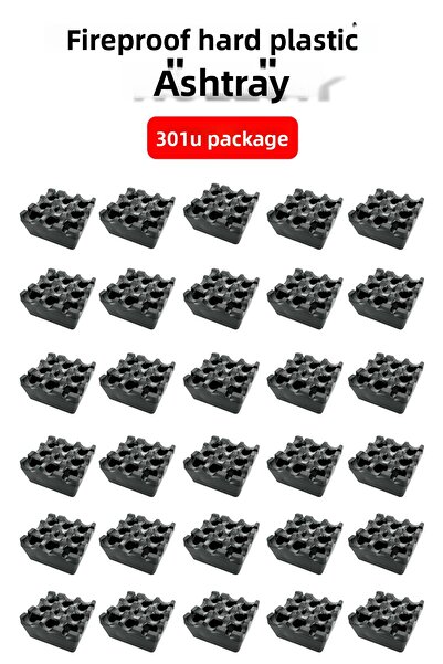 ZEDplast منفضة سجائر من البلاستيك الصلب المقاوم للحريق - عبوة من 30 قطعة