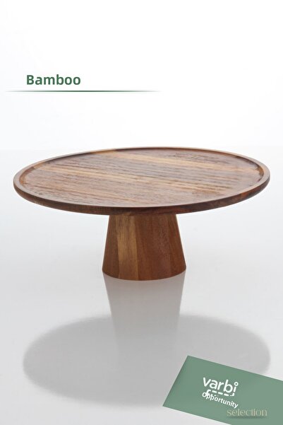 Varbifırsat Acacia Footed Serving Stand – Serving Stand / 28 cm